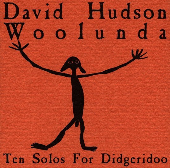 Woolunda, album cover. A white background with an aboriginal, stick-figure drawing on front.
