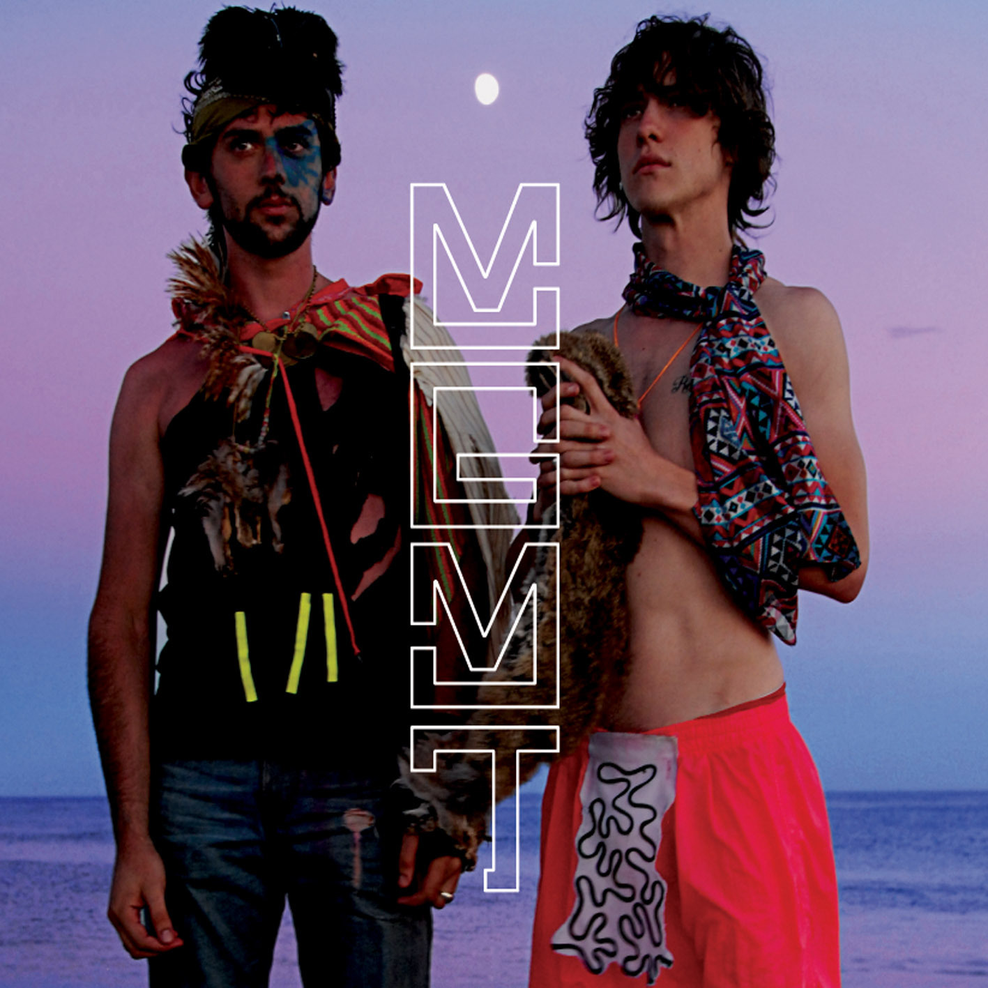 Oracular Spectacular, album cover. Two, young men on the beach.