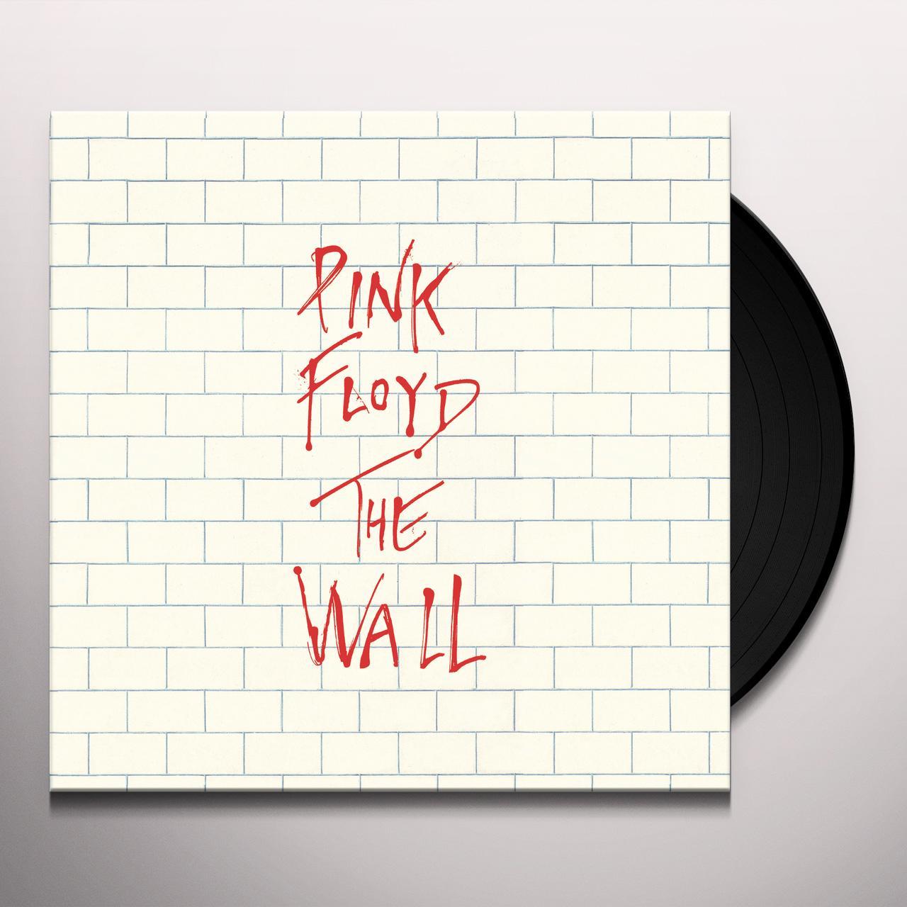 The Wall, album cover. A white, brick wall with Pink Floyd The Wall printed, in red, on top.